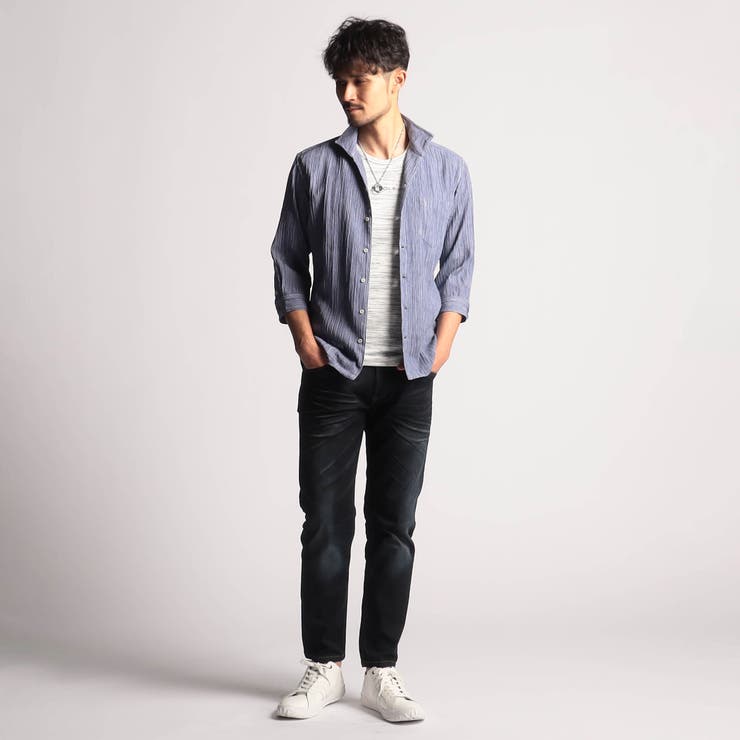 カラープリーツ7分袖スタンドカラーシャツ | NICOLE | 詳細画像6 