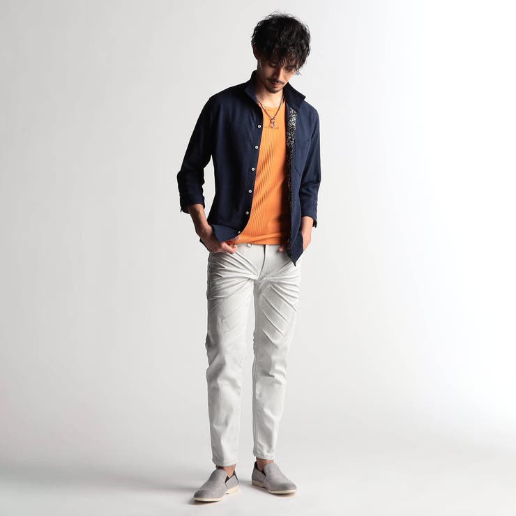 ランダムテレコ・リップルボーダータンクトップ[品番