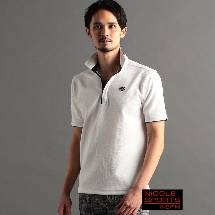 09ホワイト | 【24年モデルEC限定再販売】バックロゴプリントスキッパーポロシャツ | NICOLE