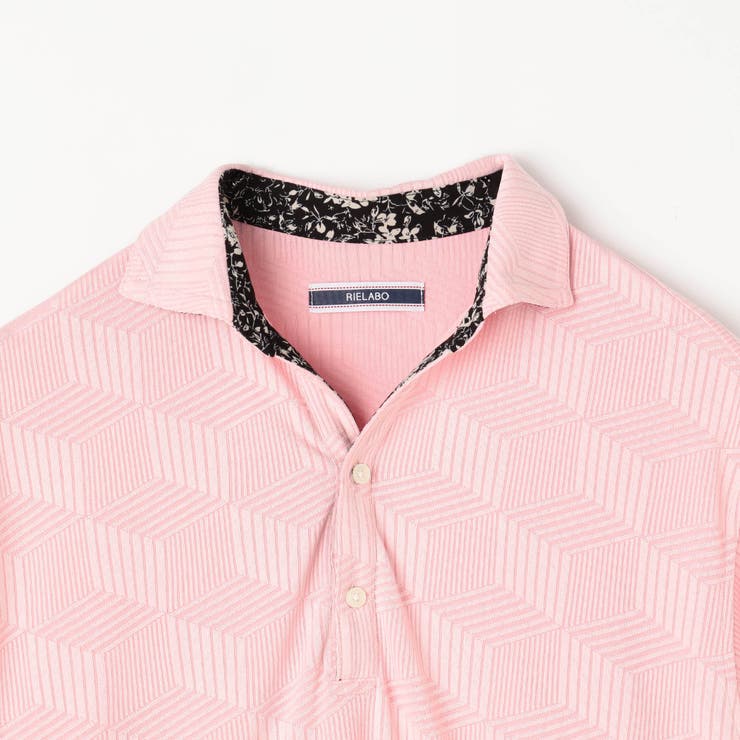 【24年モデルEC限定再販売】グラフィカルジャカードスキッパー半袖ポロシャツ | NICOLE | 詳細画像12 