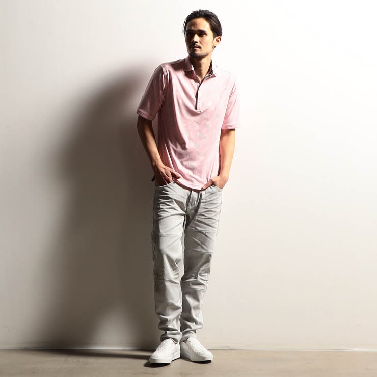 【24年モデルEC限定再販売】グラフィカルジャカードスキッパー半袖ポロシャツ | NICOLE | 詳細画像2 