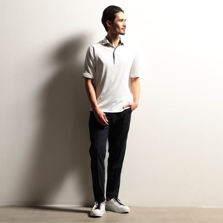 【24年モデルEC限定再販売】グラフィカルジャカードスキッパー半袖ポロシャツ | NICOLE | 詳細画像3 