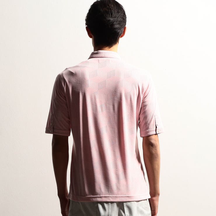 【24年モデルEC限定再販売】グラフィカルジャカードスキッパー半袖ポロシャツ | NICOLE | 詳細画像6 