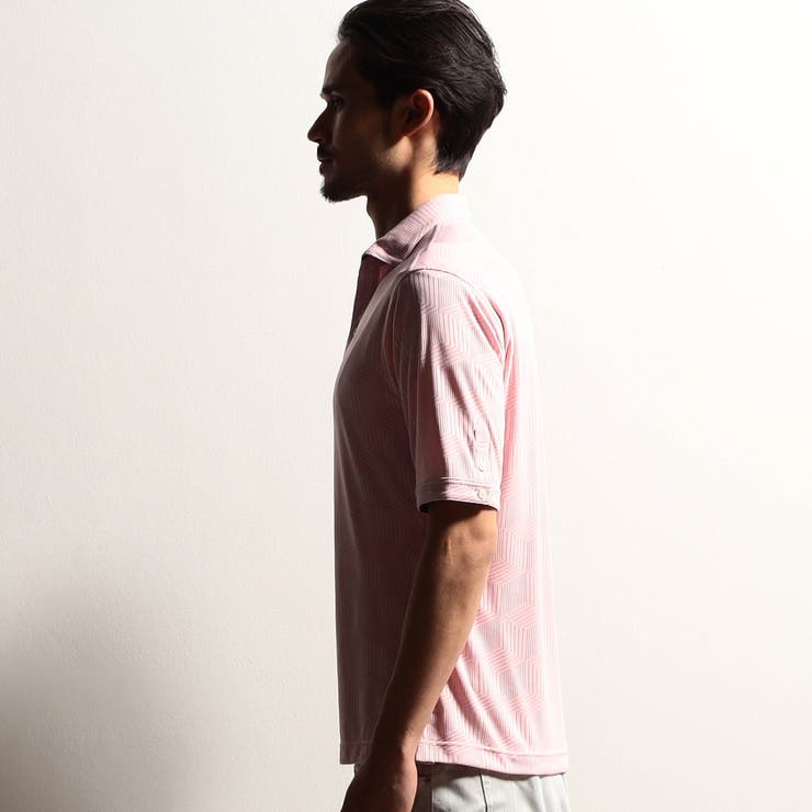 【24年モデルEC限定再販売】グラフィカルジャカードスキッパー半袖ポロシャツ | NICOLE | 詳細画像7 