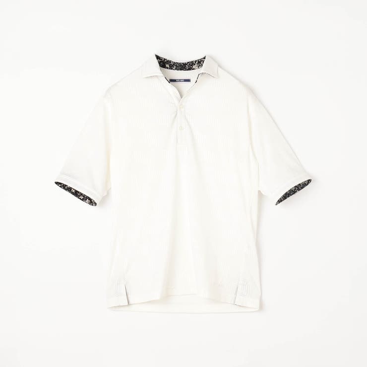 【24年モデルEC限定再販売】グラフィカルジャカードスキッパー半袖ポロシャツ | NICOLE | 詳細画像9 