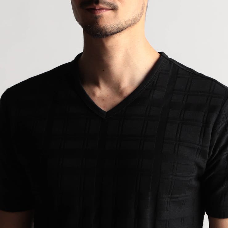 ブリスターバスケットVネック半袖プルオーバー｜Tシャツ