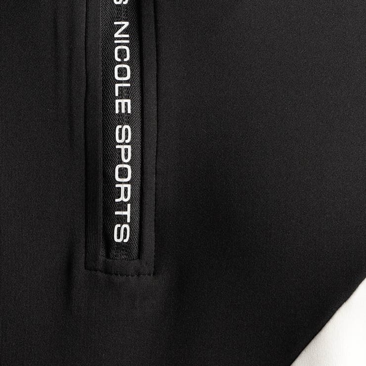 【24年モデルEC限定再販売】アラカルト切替ハーフジップポロシャツ | NICOLE | 詳細画像14 