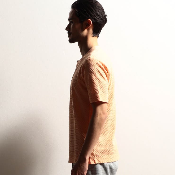 【RIELABO】シャーリングジャカード半袖キーネックカットソー | NICOLE | 詳細画像7 