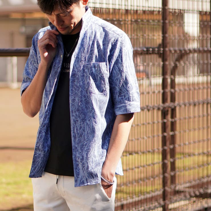 カラープリーツ5分袖シャツ[品番：NICW0005603]｜NICOLE（ニコル）の