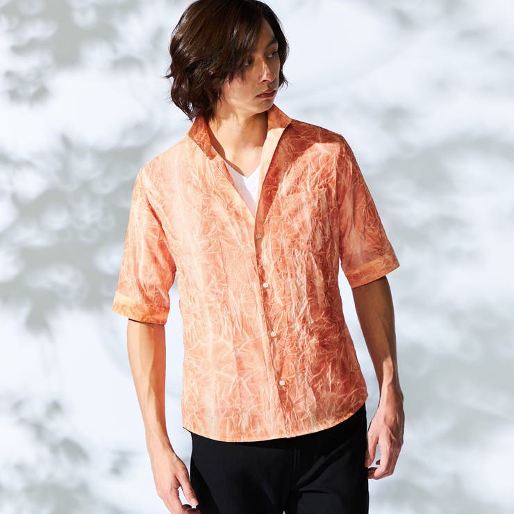 カラープリーツ5分袖シャツ[品番：NICW0005603]｜NICOLE