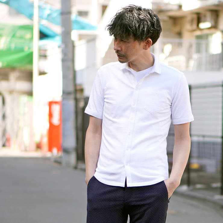サッカーチェックショートレギュラーカラー半袖シャツ | NICOLE | 詳細画像29 
