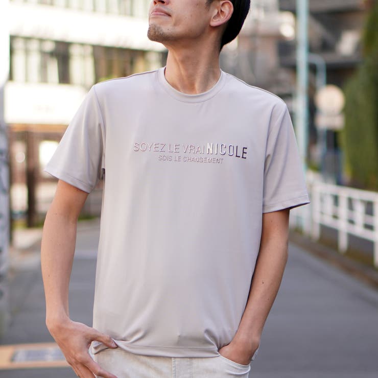 メタルジェルプリント半袖Tシャツ[品番：NICW0005483]｜NICOLE