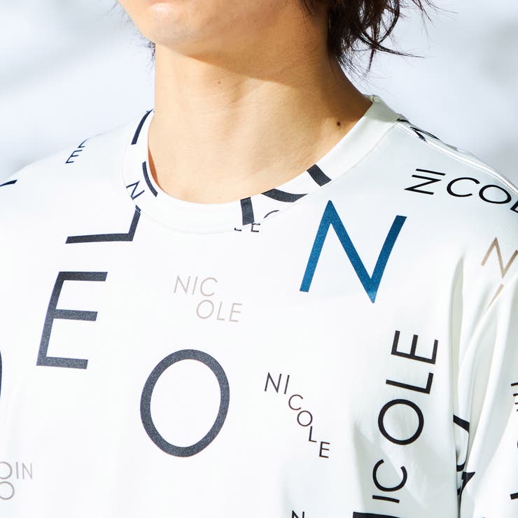 NICOLE CLUB FOR MEN tシャツ 総柄プリント半袖Tシャツ メンズ