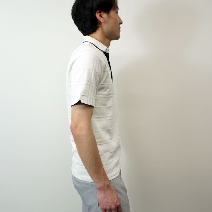 リンクスチェックスキッパーポロシャツ[品番：NICW0005489