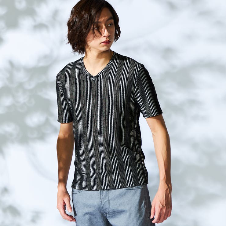 青いストライプVネックTシャツ adidas 「adidas」VネックTシャツ : ZOZOTOWN Yahoo!店 - 通販