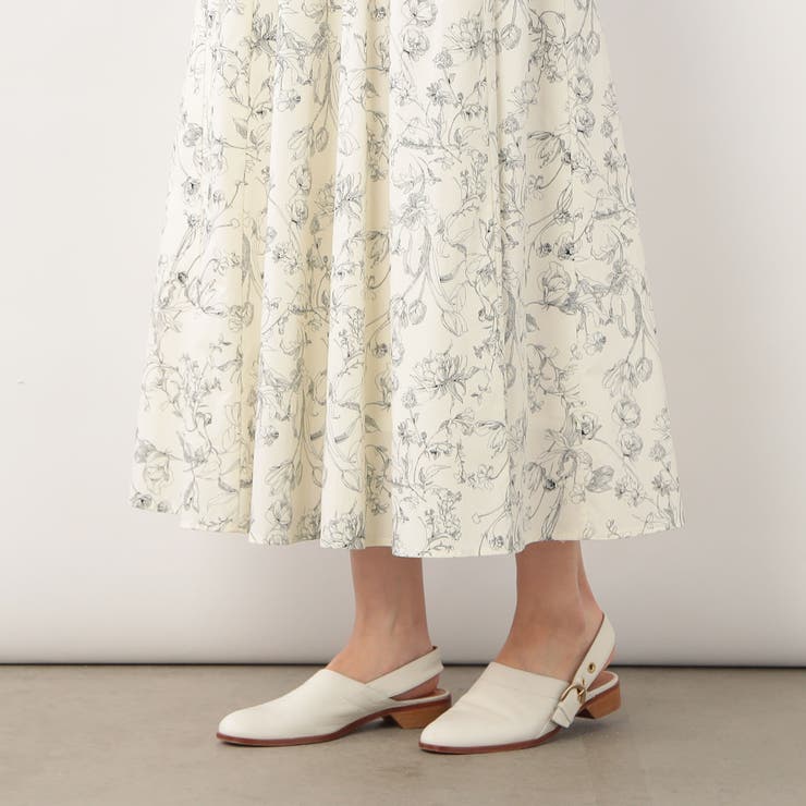 WALDO】ストライプウエストリブスカート／ニコルホワイト（NICOLE WHITE）