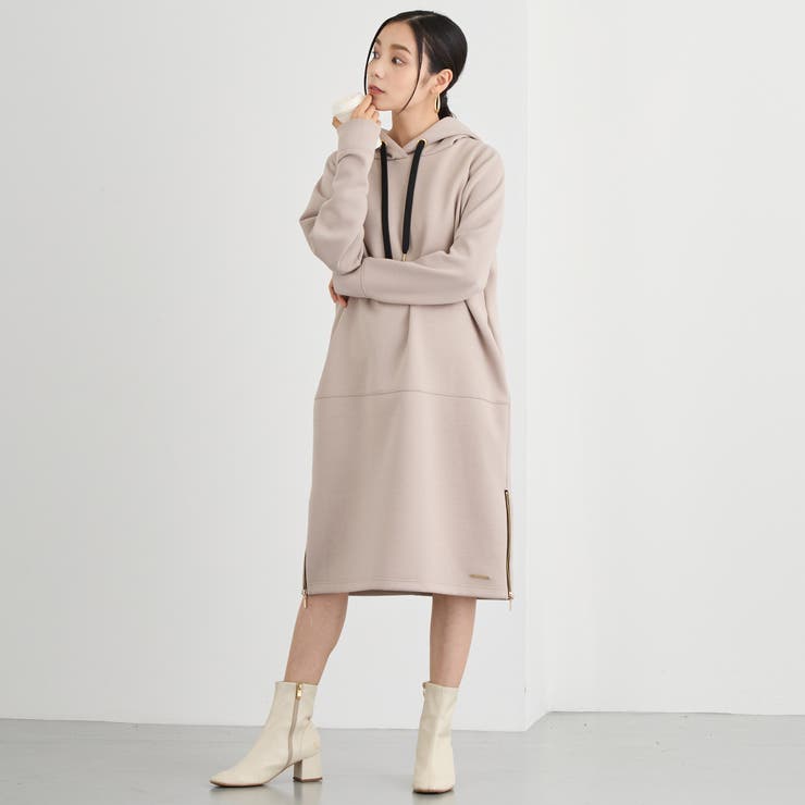 18ベージュ | フードワンピース／ダンボールポンチ | NICOLE