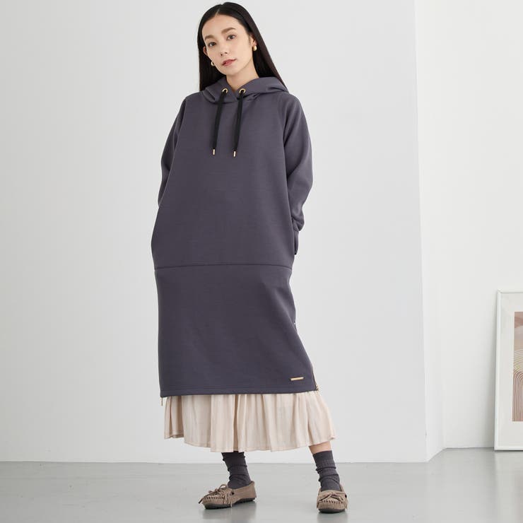 39チャコールグレー | フードワンピース／ダンボールポンチ | NICOLE
