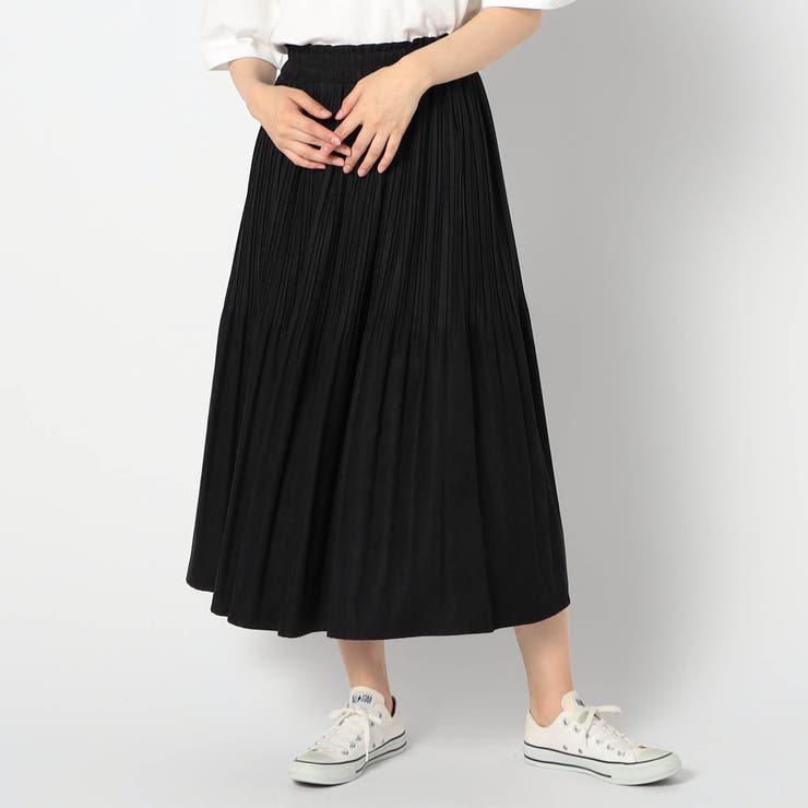 49ブラック | ミジンコール プリーツスカート | NICOLE