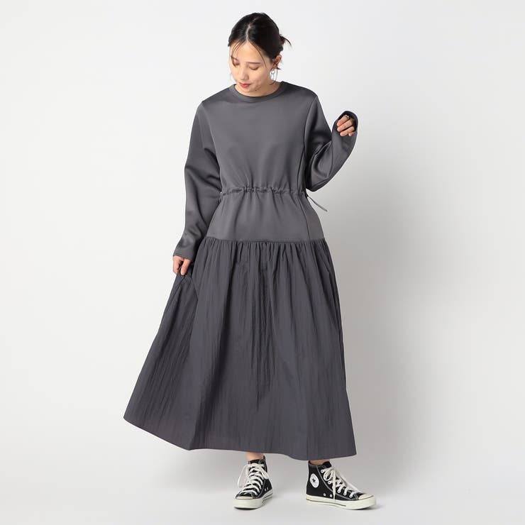 ドッキング ドロスト付きワンピース[品番：NICW0006040]｜NICOLE