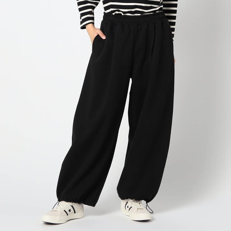 49ブラック | 裾変化2WAY ボリュームパンツ | NICOLE