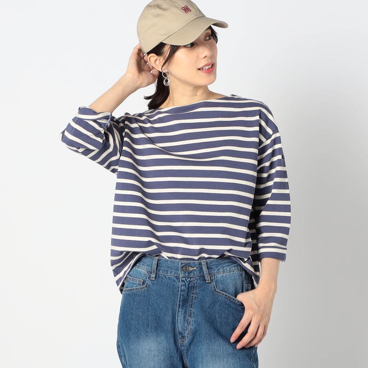 88ラベンダー | 日本製 デラヴェ 天竺ボーダーカットソー | NICOLE