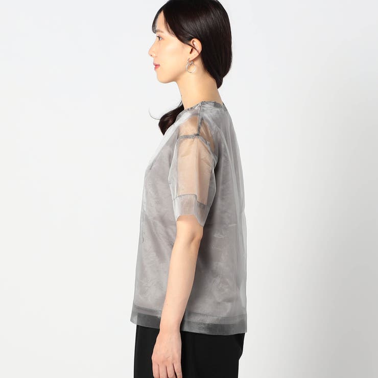 【2枚セット】リゾートプリントタンクトップ+オーガンジーTEE | NICOLE | 詳細画像6 