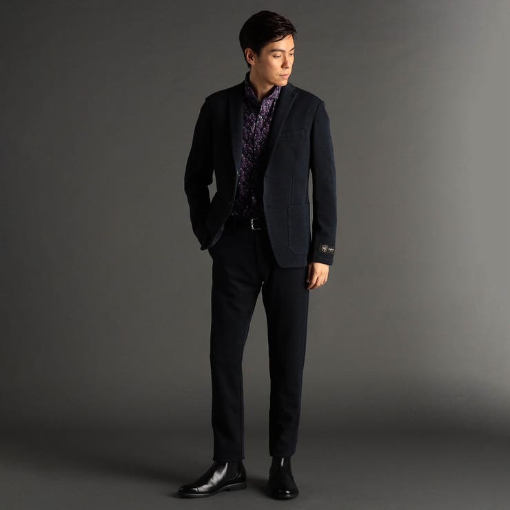 BARDAZZI ダブルニットジャカード セットアップジャケット[品番