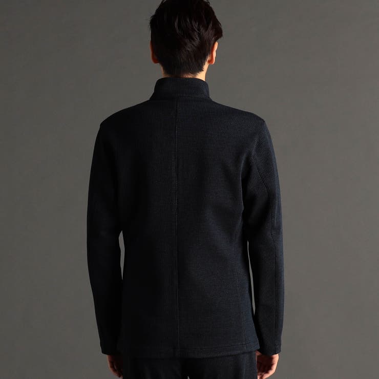 BARDAZZI ダブルニットジャカード スタンドカラージャケット BARDAZZI ダブルニットジャカード スタンドカラージャケット