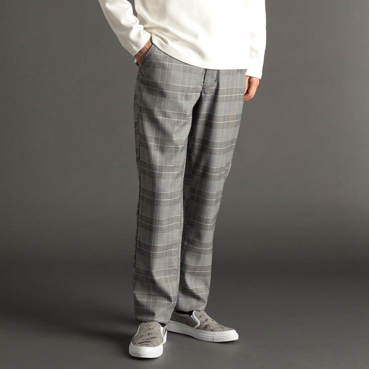 29グレー | グレンチェック ワイドパンツ | NICOLE