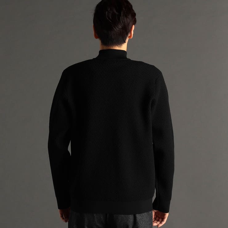 ダイヤジャカード ハーフジップスタンドカラーニット | NICOLE | 詳細画像5 