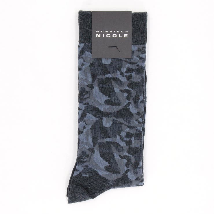 29グレー | カモフラージュ クルーソックス | NICOLE
