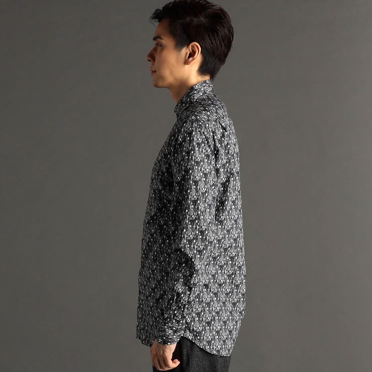 TEXTA ワイングラスプリントブロード カッタウェイカラーシャツ | NICOLE | 詳細画像5 