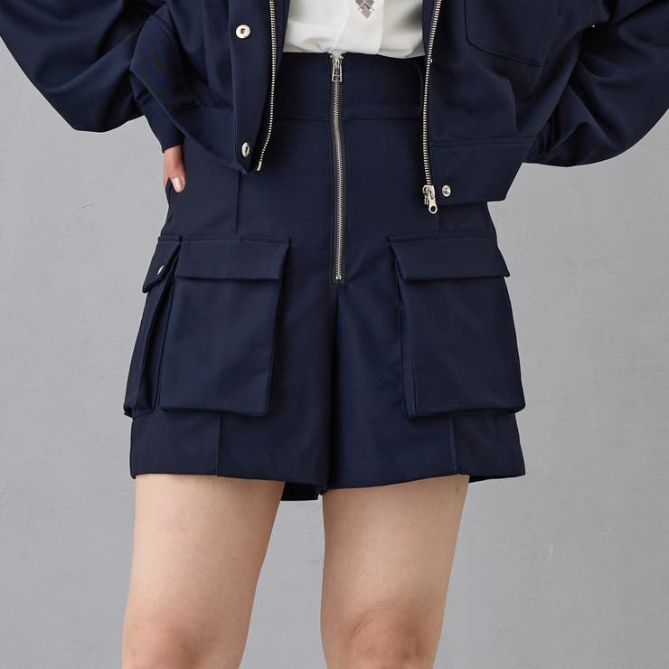 ショートパンツ 夏 カジュアル ラウンジ風 デザインポケット デザインポケットショートパンツ[品番：NICW0005897]｜NICOLE