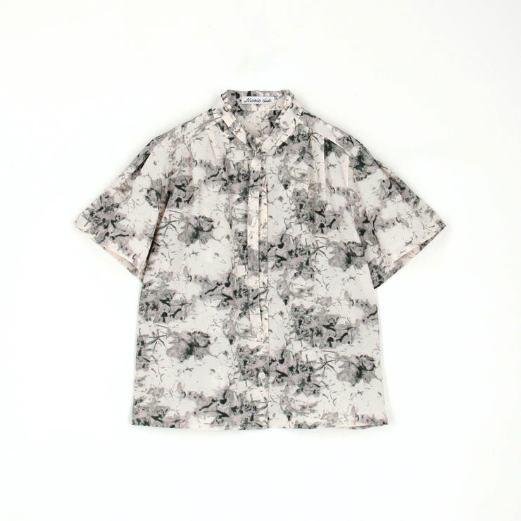 衿ベルト 水彩柄ブラウス | NICOLE | 詳細画像3 