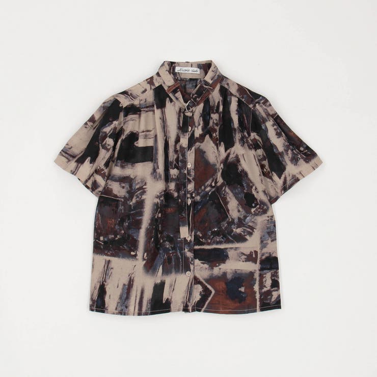 衿ベルト 水彩柄ブラウス | NICOLE | 詳細画像4 