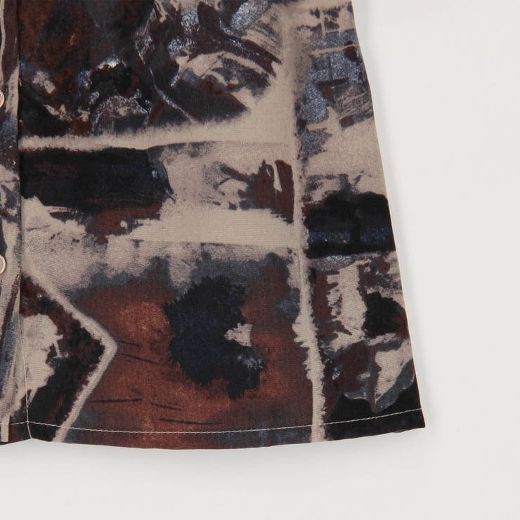 衿ベルト 水彩柄ブラウス | NICOLE | 詳細画像9 