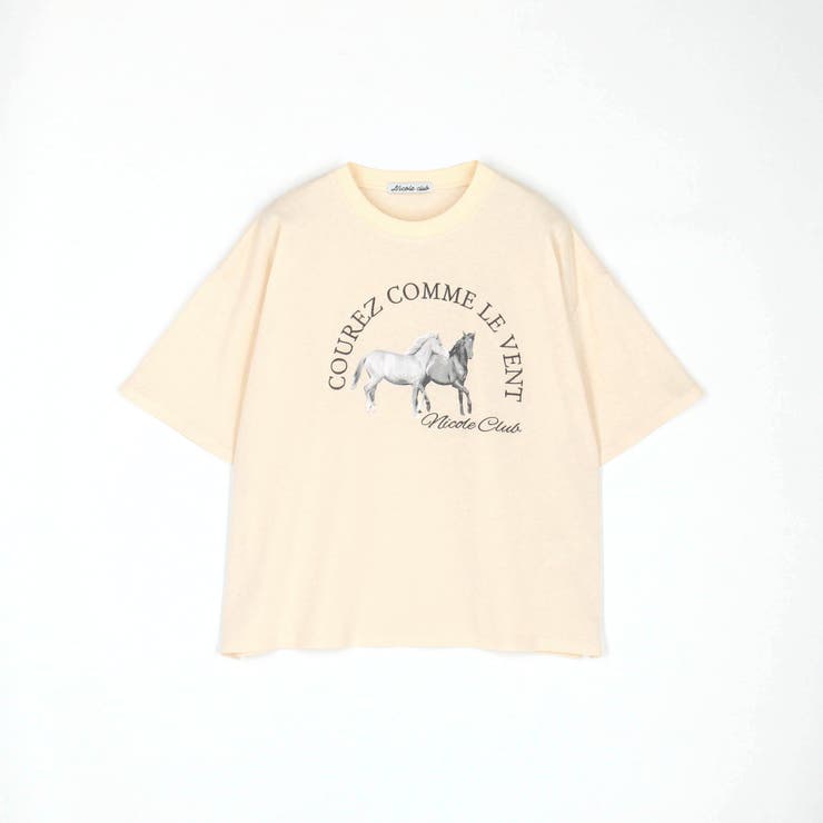 ホースプリント＋刺繍TEE | NICOLE | 詳細画像2 
