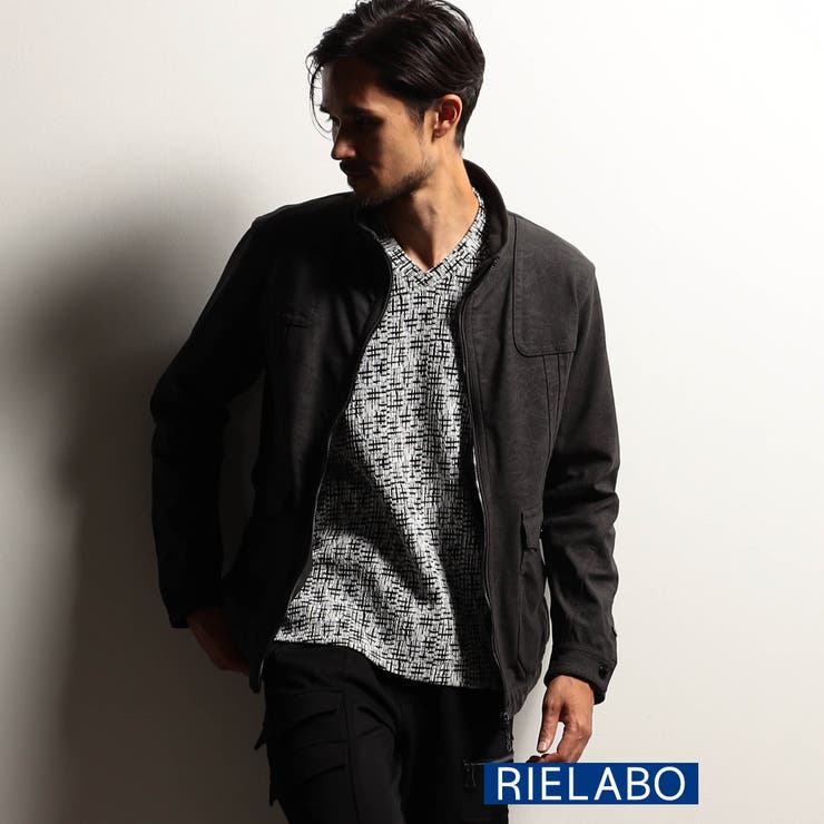 【RIELABO】レザーライクジャージ ブルゾン | NICOLE | 詳細画像1 