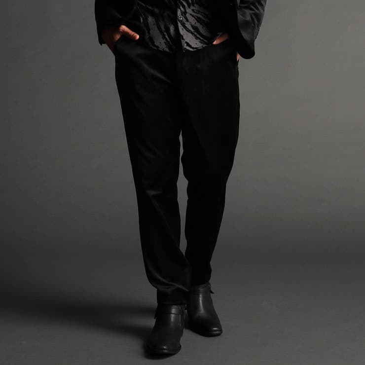 49ブラック | ハイブリッドベルベット イージースラックス | NICOLE