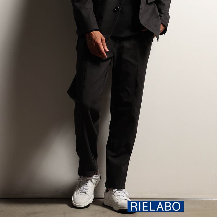 39チャコールグレー | 【RIELABO】レザーライクジャージ イージーパンツ | NICOLE