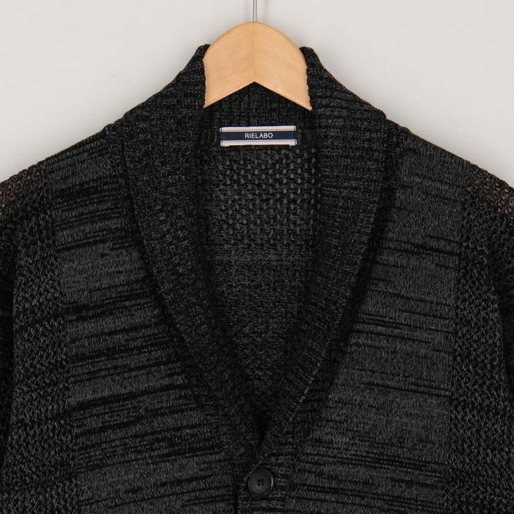 【RIELABO】シアーメッシュショールカラーカーディガン | NICOLE | 詳細画像10 