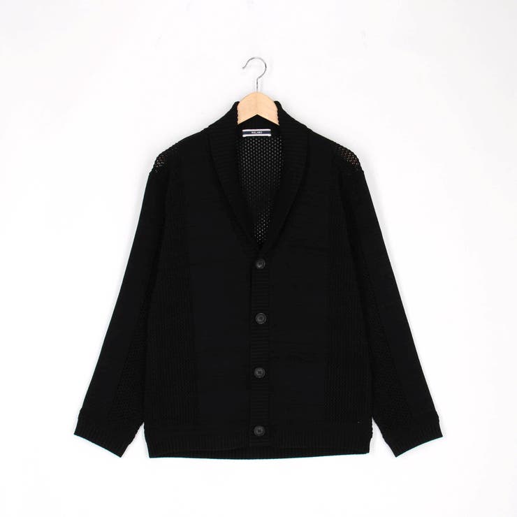 RIELABO】シアーメッシュショールカラーカーディガン[品番