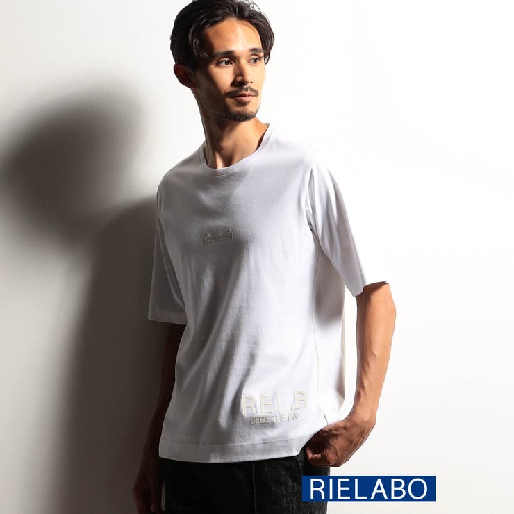 09ホワイト | 【RIELABO】ロゴ×フォトプリントクルーネックTシャツ | NICOLE