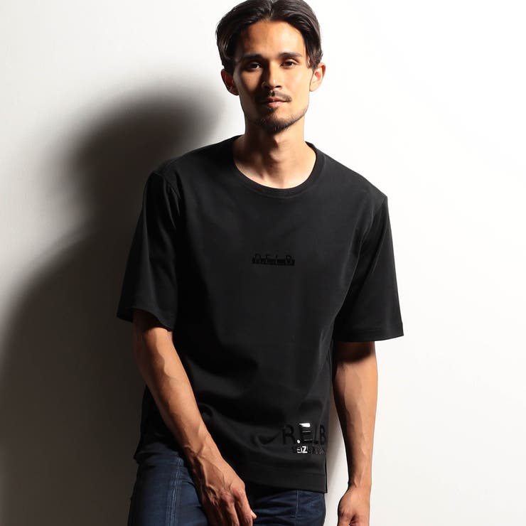 49ブラック | 【RIELABO】ロゴ×フォトプリントクルーネックTシャツ | NICOLE