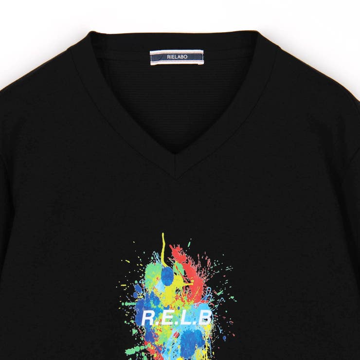 【RIELABO】グラフィック×ロゴプリントVネックTシャツ | NICOLE | 詳細画像11 