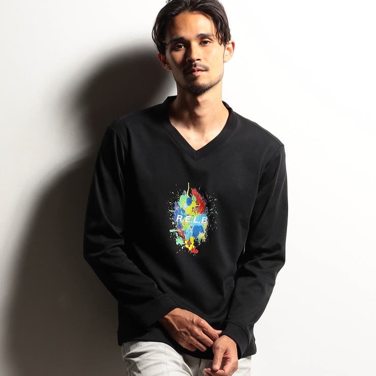 【RIELABO】グラフィック×ロゴプリントVネックTシャツ | NICOLE | 詳細画像16 