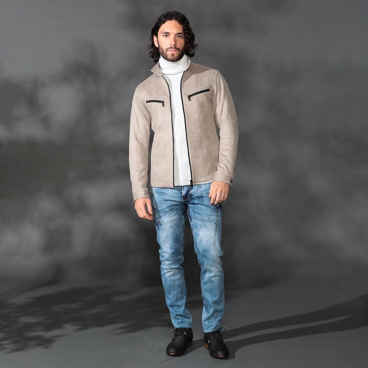 ポンチスウェードジップアップブルゾン | NICOLE | 詳細画像3 