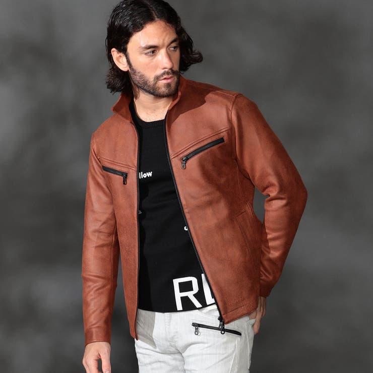 10オレンジ | ポンチスウェードジップアップブルゾン | NICOLE