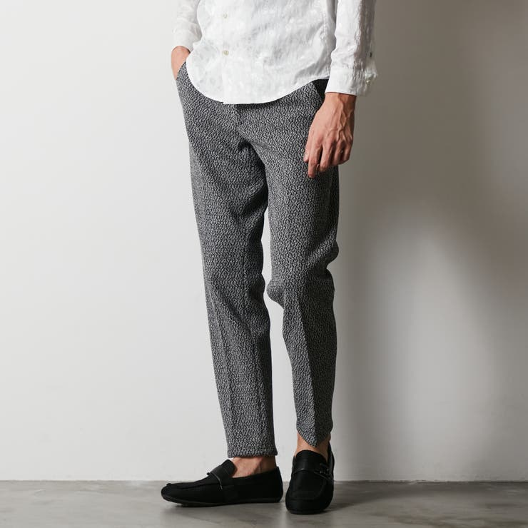 19ライトグレー | ラッセルジャカードボンディングパンツ | NICOLE